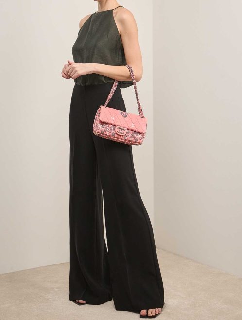 Chanel Timeless Medium Canvas Pink on Model | Sell your designer bag