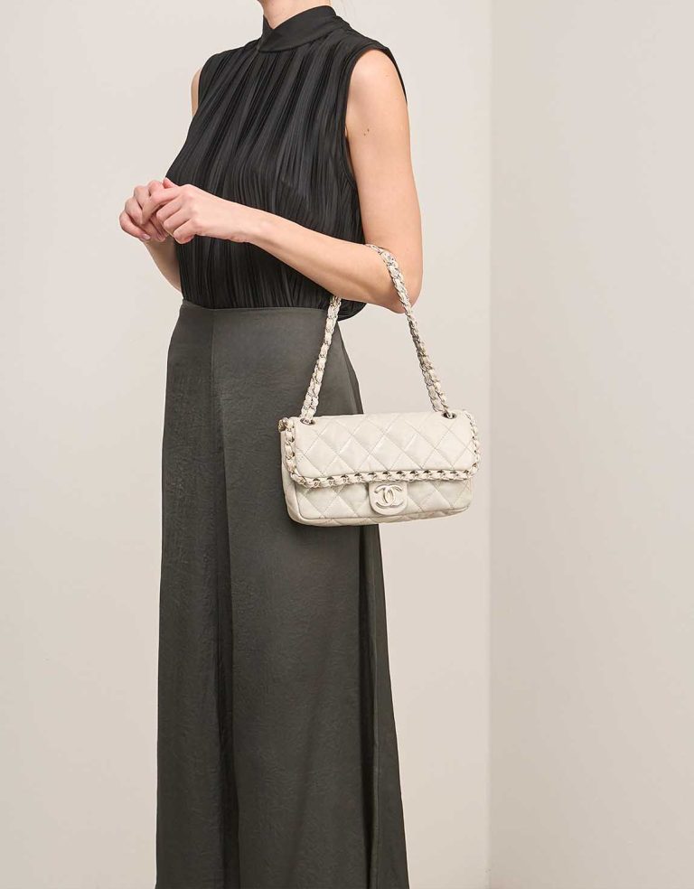 Chanel Timeless Medium Lamb Grey Front | Sell your designer bag