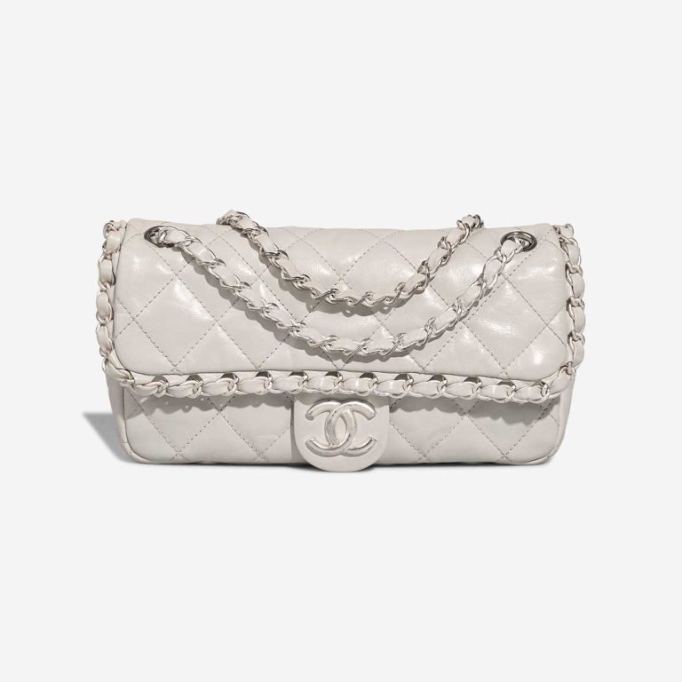 Chanel Timeless Medium Lamb Grey Front | Sell your designer bag