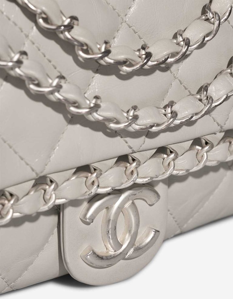 Chanel Timeless Medium Lamb Grey Closing System | Sell your designer bag