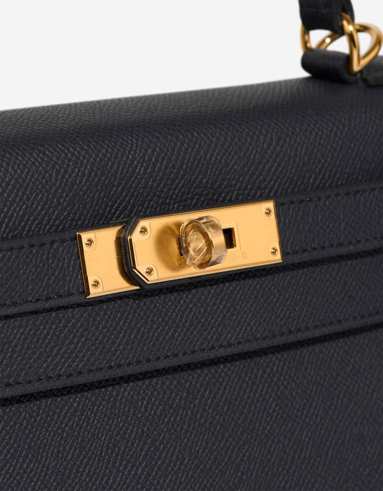 Hermès Kelly 28 Epsom Bleu Indigo Closing System | Sell your designer bag