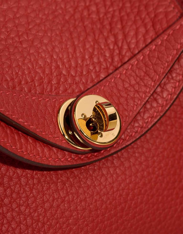 Hermès Lindy Mini Clémence Rouge Vermillon Closing System | Sell your designer bag