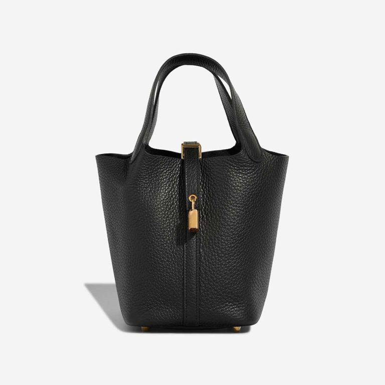 Hermès Picotin 18 Taurillon Clémence Black Front | Sell your designer bag