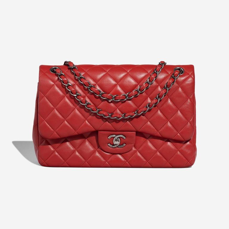 Chanel Timeless Jumbo Lamb Red Front | Sell your designer bag