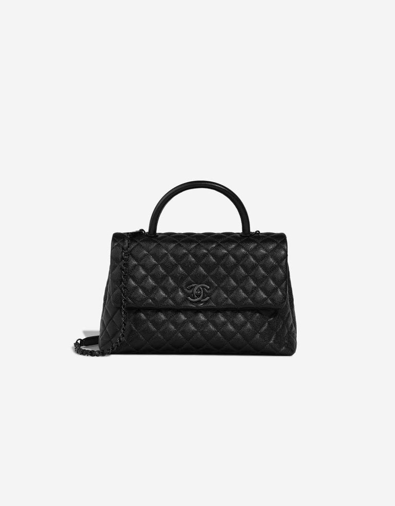 Chanel Timeless Handle Large Caviar So Black Front | Sell your designer bag