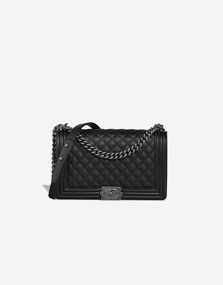 Chanel Boy Large Caviar Black Front | Sell your designer bag