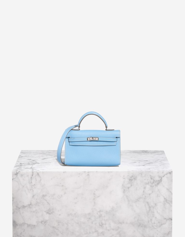 Hermès Kelly Micro Epsom Bleu Céleste Front | Sell your designer bag
