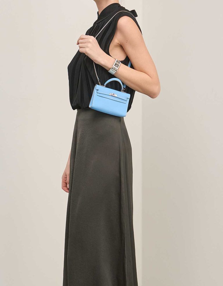 Hermès Kelly Micro Epsom Bleu Céleste Front | Sell your designer bag