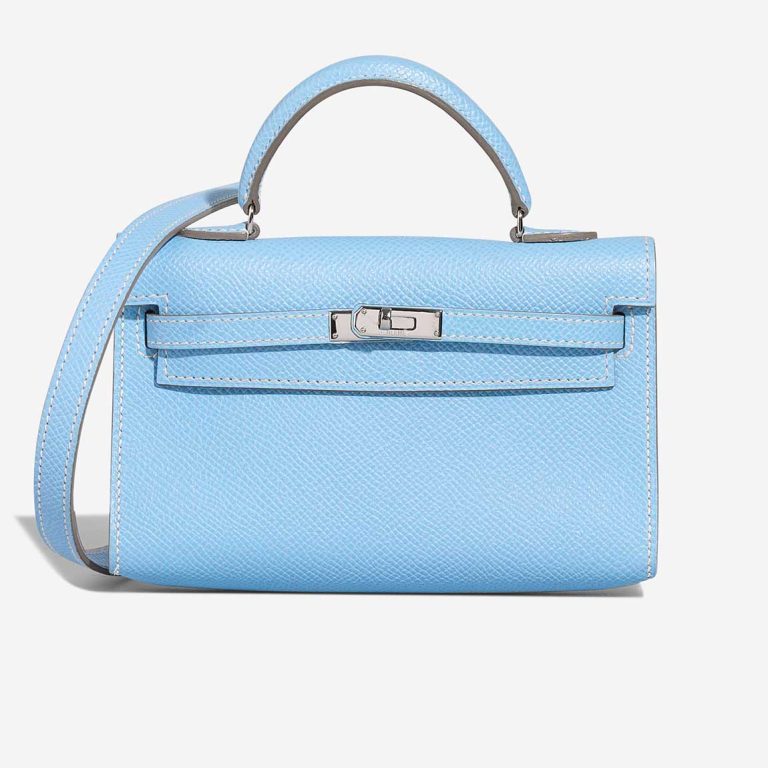 Hermès Kelly Micro Epsom Bleu Céleste Front | Sell your designer bag