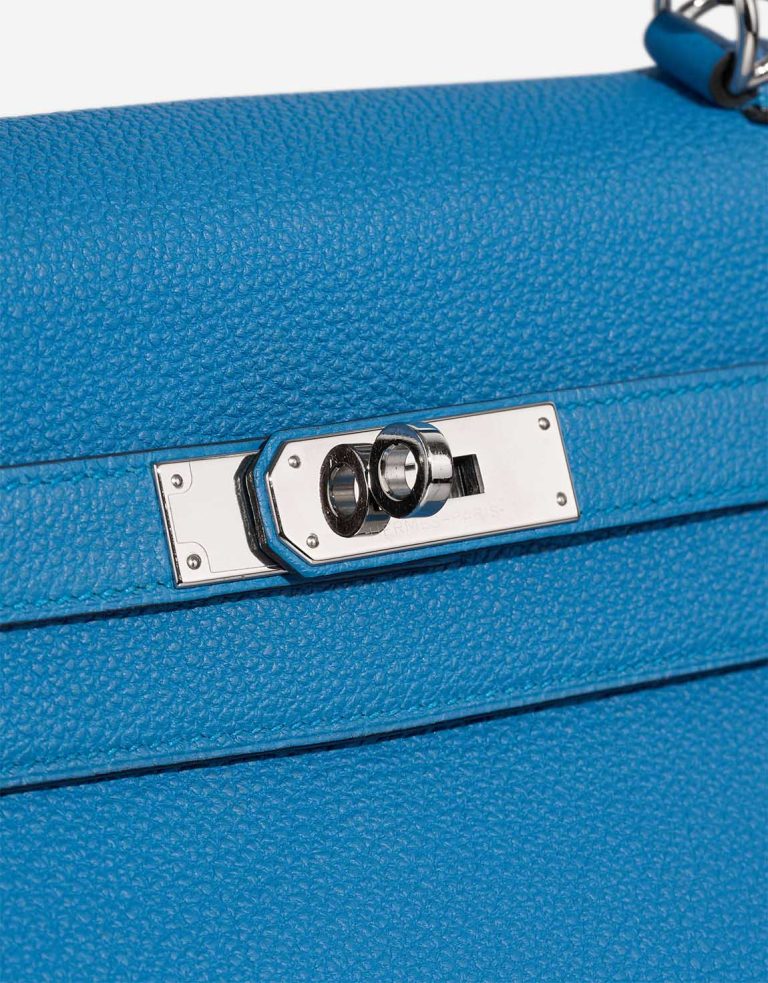 Hermès Kelly 35 Taurillon Clémence Bleu Zanzibar Closing System | Sell your designer bag