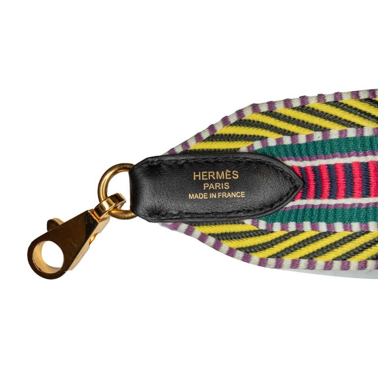 Hermès Shoulder Strap Canvas Multicolour Logo | Sell your designer bag