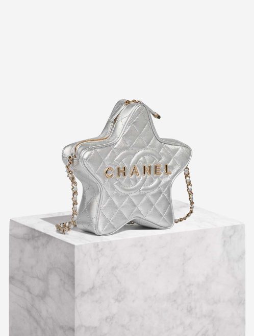 Chanel Timeless Star Calf Silver Front | Sell your designer bag