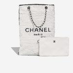 Chanel Tote Bag Large Sequins White / Black Front | Sell your designer bag