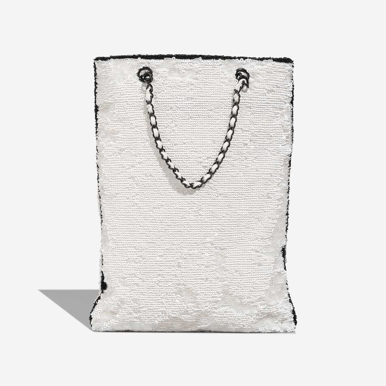 Chanel Tote Bag Large Sequins White / Black | Sell your designer bag