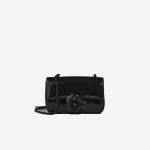 Chanel Camellia Flap Bag Small Patent Black Front | Sell your designer bag
