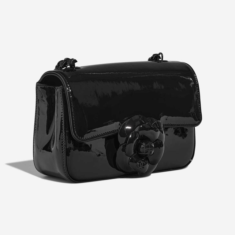 Chanel Camellia Flap Bag Small Patent Black | Sell your designer bag