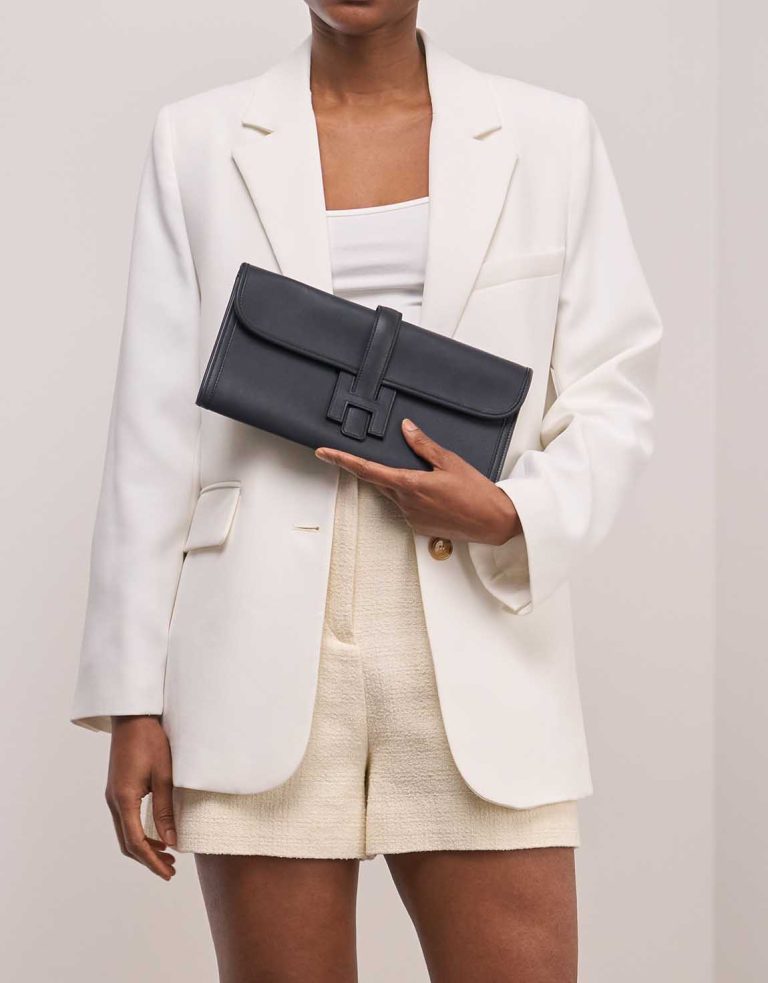 Hermès Jige 29 Swift Bleu Indigo Front | Sell your designer bag