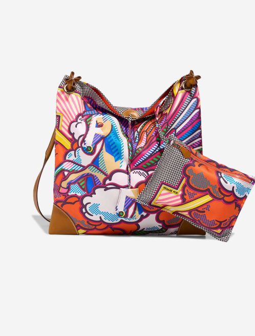 Hermès Silky City 33 Silk / Barenia Fauve / Multicolour Front | Sell your designer bag