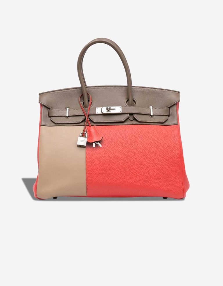 Hermès Birkin Cascade 35 Swift / Clémence Rose Jaipur / Étoupe / Argile Front | Sell your designer bag