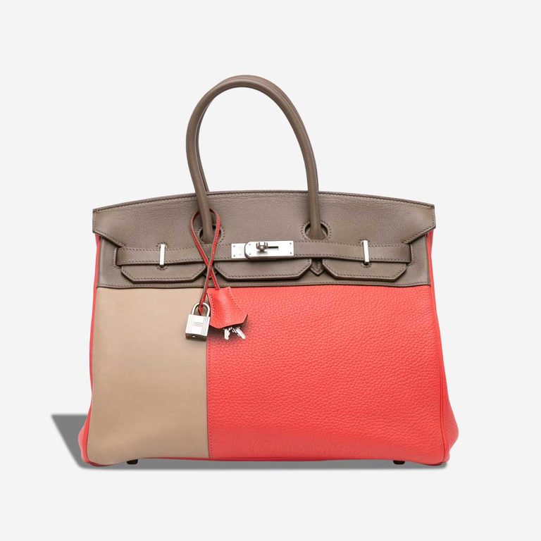 Hermès Birkin Cascade 35 Swift / Clémence Rose Jaipur / Étoupe / Argile Front | Sell your designer bag