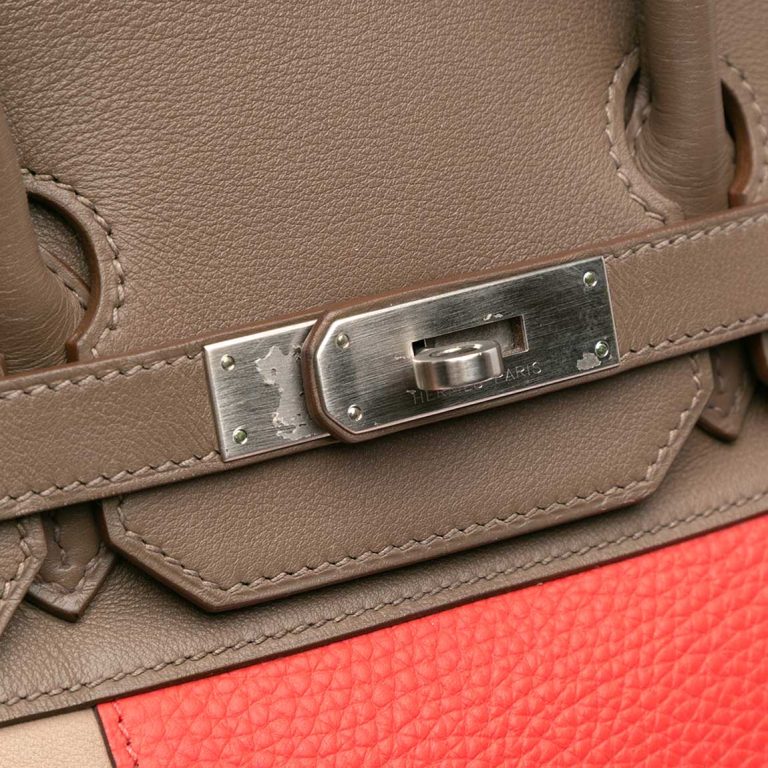 Hermès Birkin Cascade 35 Swift / Clémence Rose Jaipur / Étoupe / Argile Closing System | Sell your designer bag