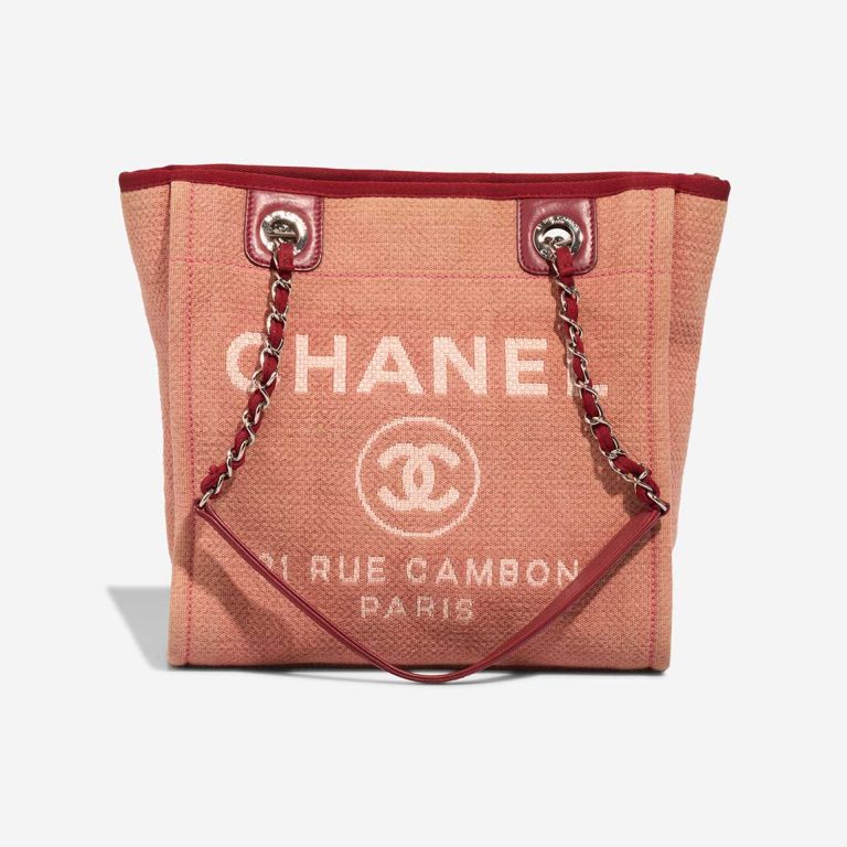 Chanel Deauville Small Canvas Pink / Red Front | Sell your designer bag