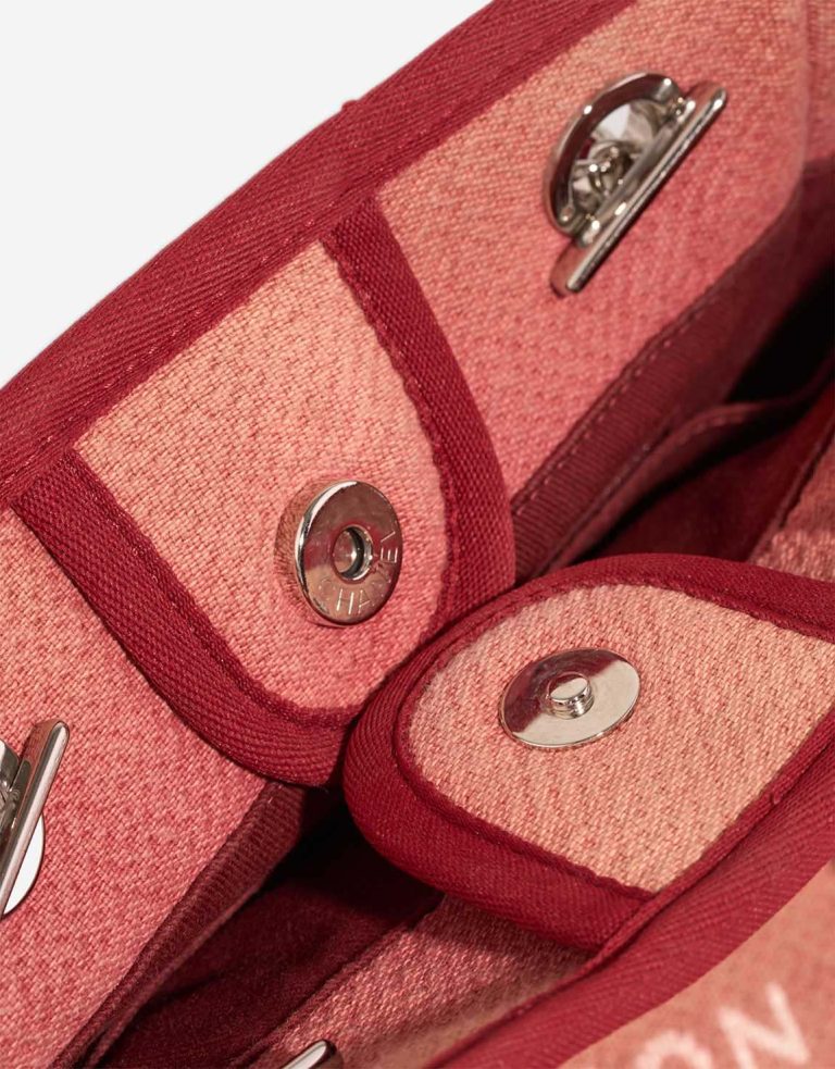 Chanel Deauville Small Canvas Pink / Red Closing System | Sell your designer bag