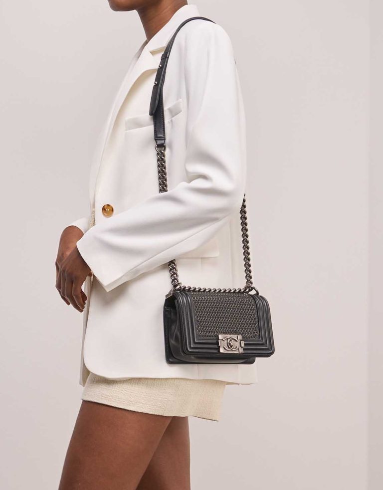 Chanel Boy Small Lamb Black Front | Sell your designer bag
