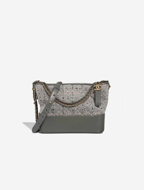 Chanel Gabrielle Medium Tweed Grey Front | Sell your designer bag