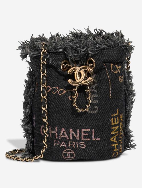 Chanel Bucket Bag Mini Denim Grey Front | Sell your designer bag