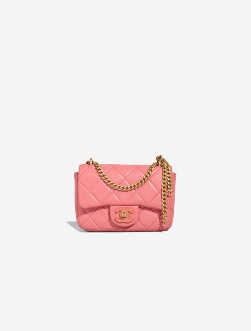 Chanel Timeless Mini Square Lamb Pink Front | Sell your designer bag