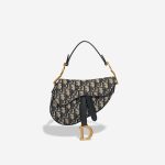 Dior Saddle Mini Oblique Jacquard Blue Front | Sell your designer bag