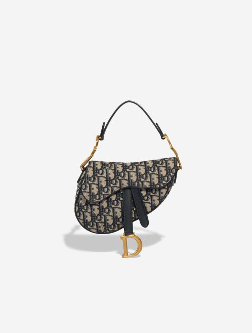 Dior Saddle Mini Oblique Jacquard Blue Front | Sell your designer bag