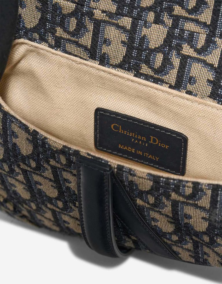 Dior Saddle Mini Oblique Jacquard Blue Logo | Sell your designer bag