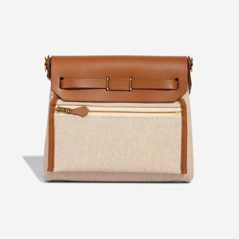 Hermès Herbag Mini Vache Hunter / Toile H Beige / Fauve / Écru | Sell your designer bag