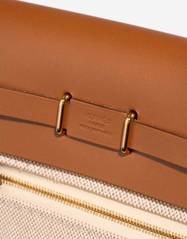 Hermès Herbag Mini Vache Hunter / Toile H Beige / Fauve / Écru Logo | Sell your designer bag
