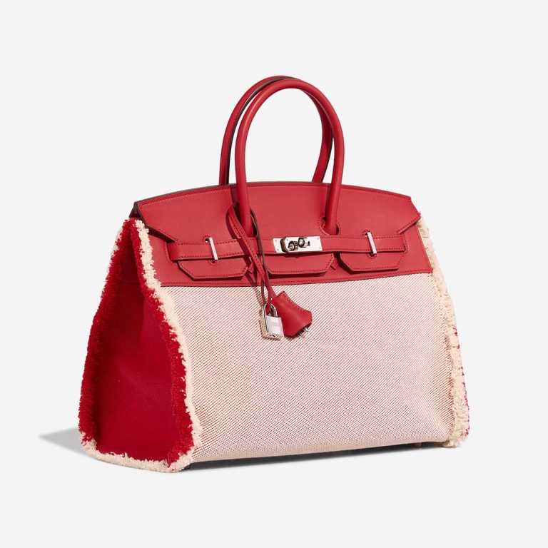 Hermès Birkin 35 Fray Swift / Toile H Rouge de Coeur / Écru | Sell your designer bag