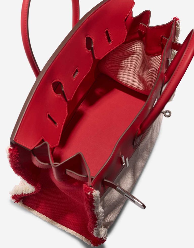 Hermès Birkin 35 Fray Swift / Toile H Rouge de Coeur / Écru Inside | Sell your designer bag