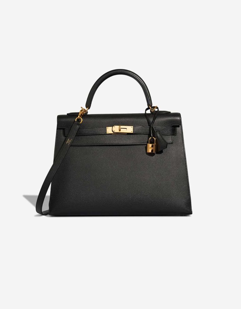 Hermès Kelly 32 Epsom Black Front | Sell your designer bag