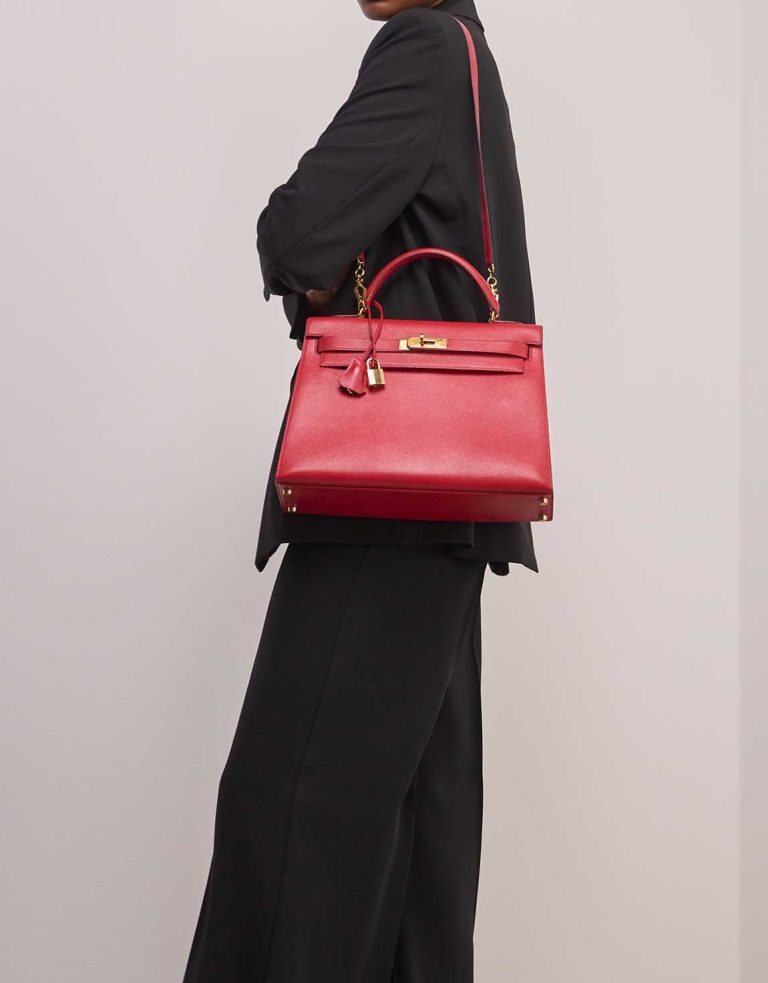 Hermès Kelly 32 Courchevel Rouge Casaque Front | Sell your designer bag