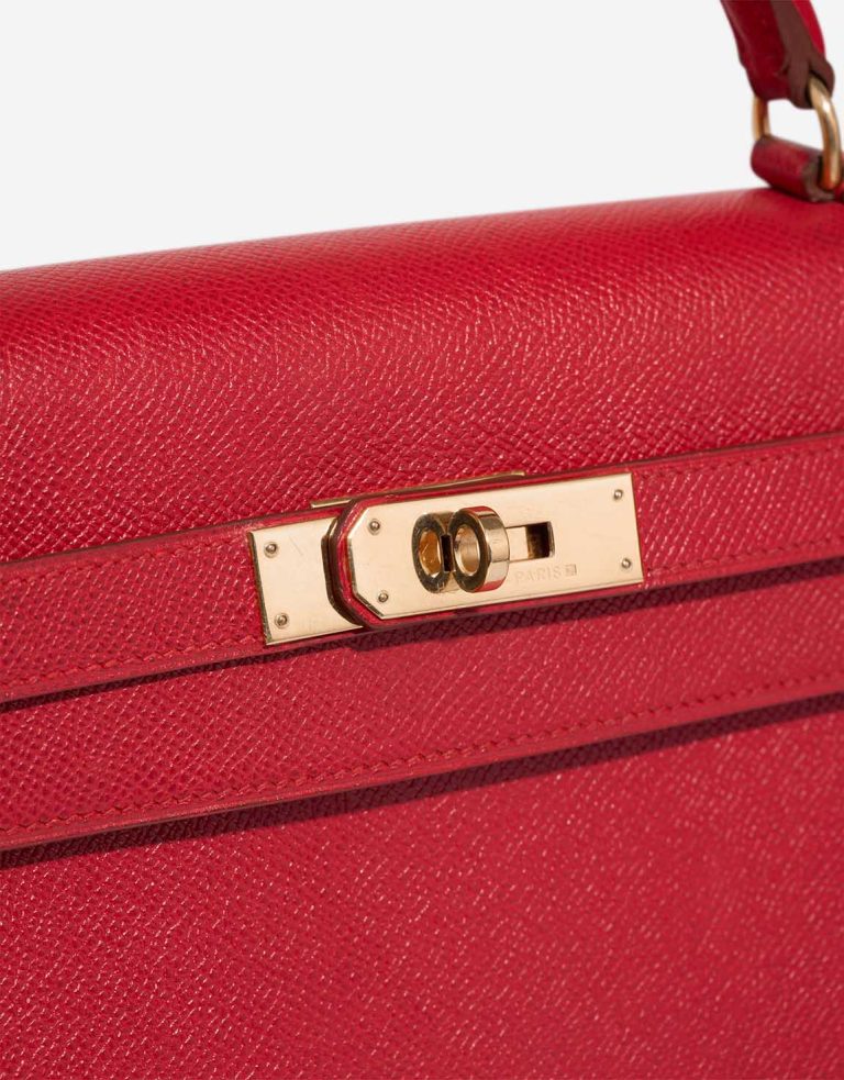 Hermès Kelly 32 Courchevel Rouge Casaque Closing System | Sell your designer bag