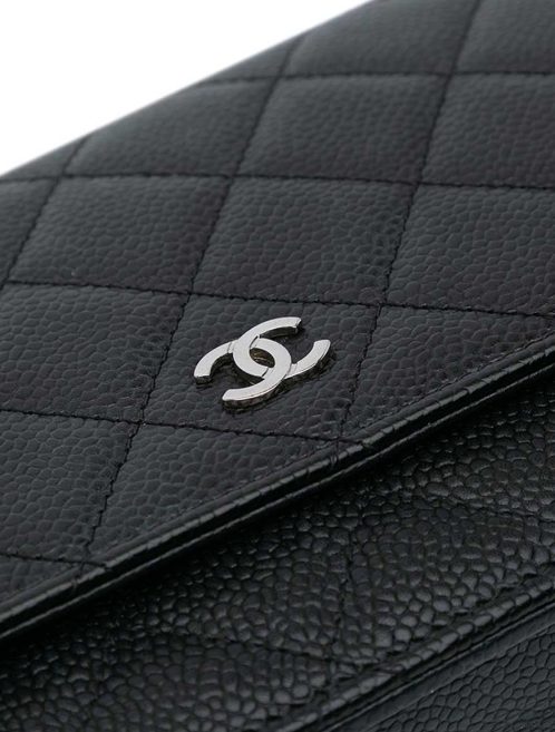 Chanel Wallet On Chain Caviar Black Closing System | Sell your designer bag