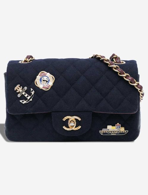 Chanel Timeless Mini Rectangular Paris-Hamburg Jersey Blue Front | Sell your designer bag