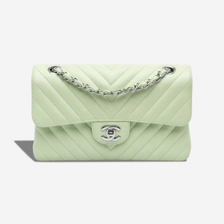 Chanel Timeless Small Lamb Green Front | Sell your designer bag