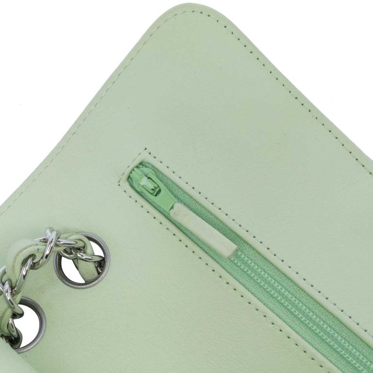 Chanel Timeless Small Lamb Green Signs of wear | Sell your designer bag