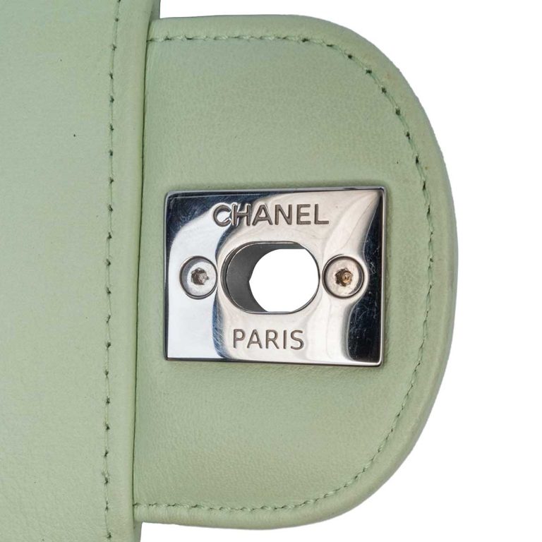 Chanel Timeless Small Lamb Green Signs of wear | Sell your designer bag