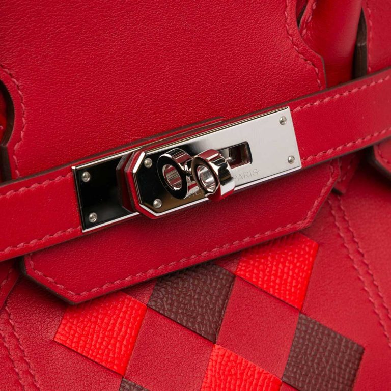 Hermès Birkin Tressage 30 Swift Rouge Piment / Rouge de Coeur / Rouge H Closing System | Sell your designer bag