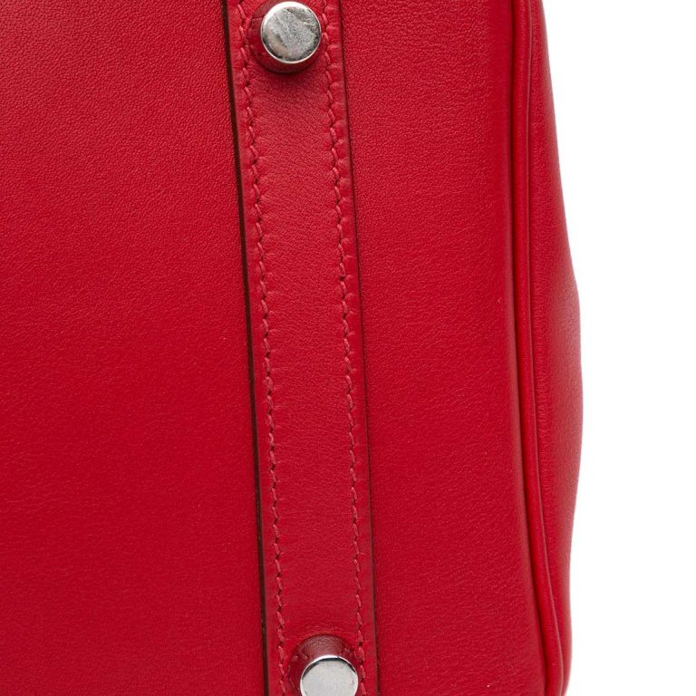 Hermès Birkin Tressage 30 Swift Rouge Piment / Rouge de Coeur / Rouge H Signs of wear | Sell your designer bag