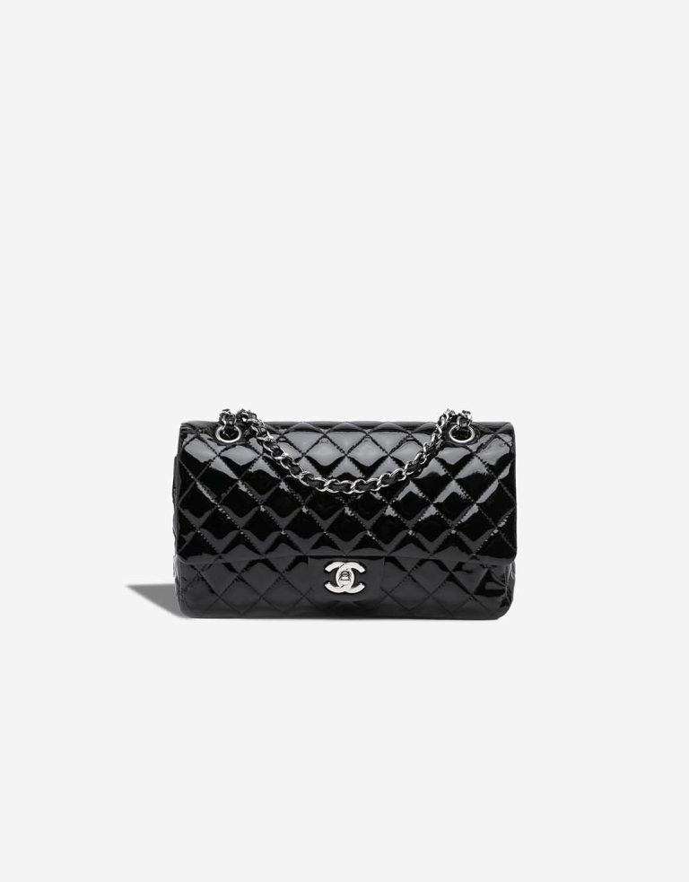 Chanel Timeless Medium Patent Black Front | Sell your designer bag