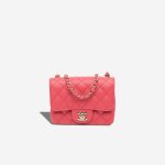 Chanel Timeless Mini Square Caviar Coral Front | Sell your designer bag